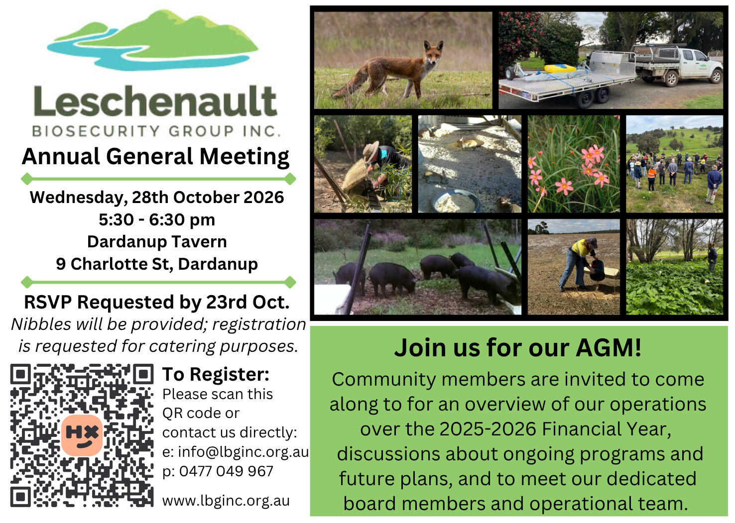 Join Us for our Annual General Meeting